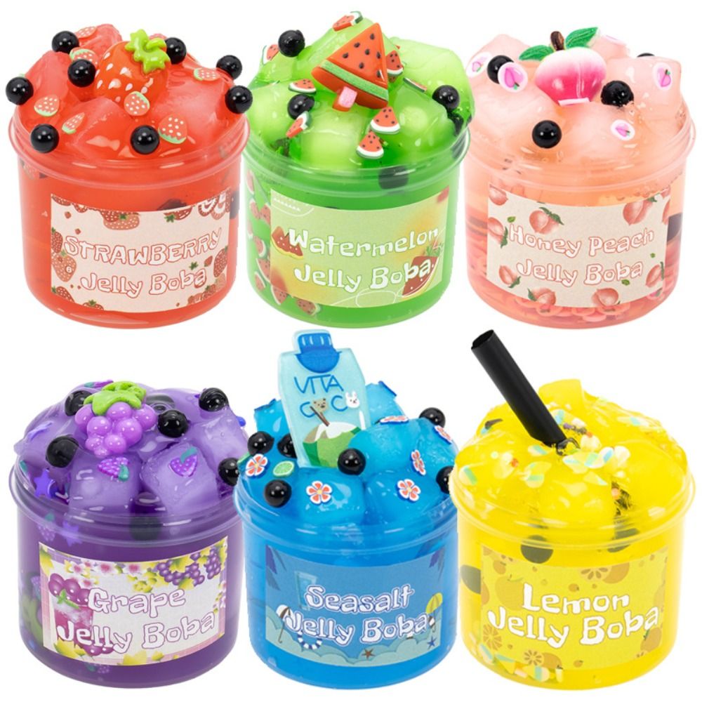 Food Snacks To Eat - Weiches 300ml/70ml Schleim-Set Fruchtiger Knuspriger Nicht-Klebriger