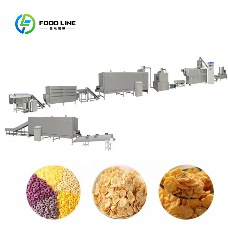 Food Snacks Making Machine - Kundenspezifische kostensparende automatische Cornflakes-Herstellungsmaschine, Produktionslinie für