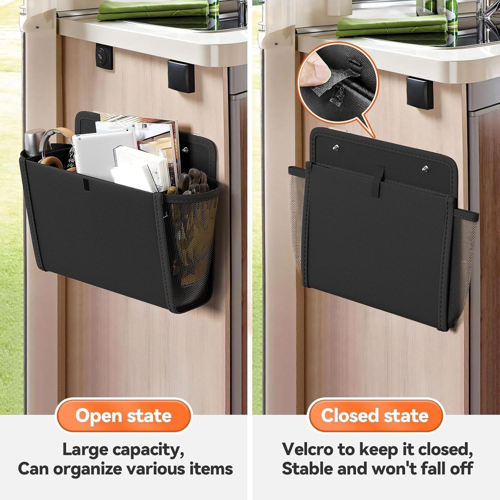 Rv Snacks & Food Zone Surat Menu - Tür-Aufbewahrungs-Organizer, 2-teilig, Wandtasche zum Aufhängen, faltbar,