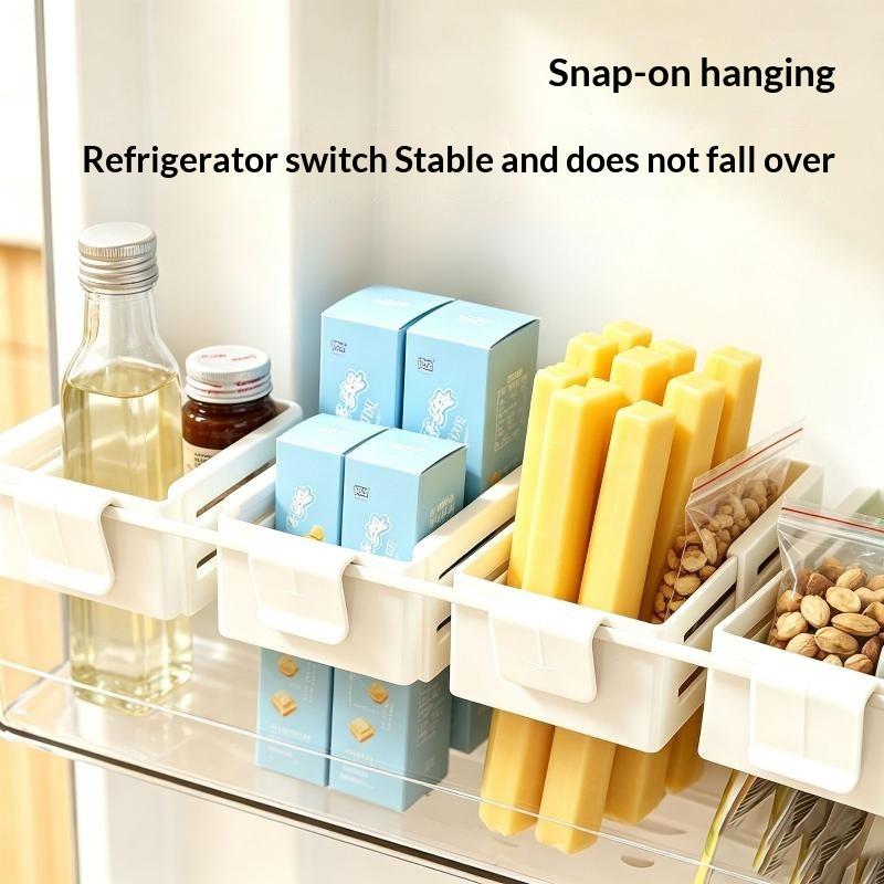 Food Snacks Easy - Einfach zu Installierender Kühlschrank-Seitentür-Aufbewahrungskorb 1/2/4 Stück