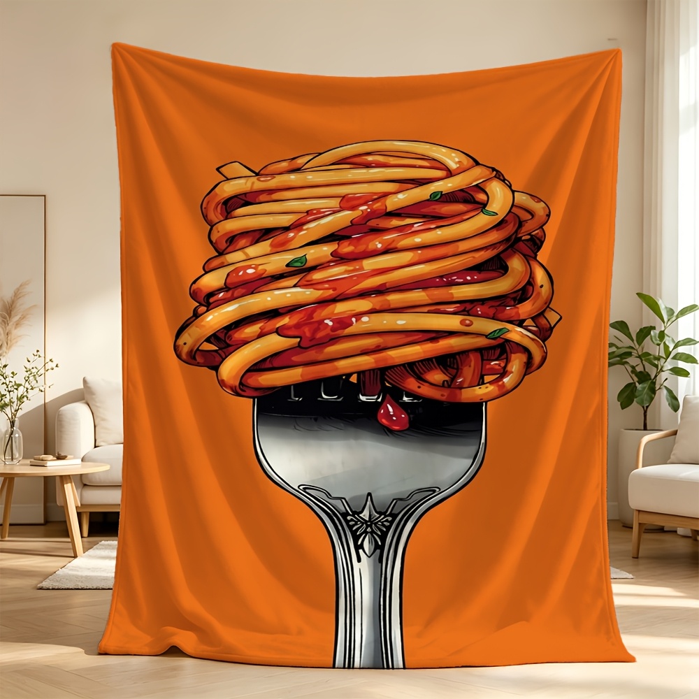Food Giant Snacks - Lustige Pommes-Frites-Decke für Couch-Deko, niedliche Decke