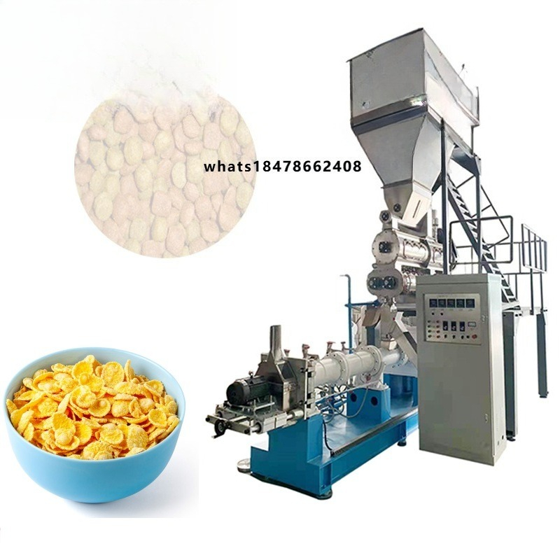Food Snacks Making Machine - Knusprige Cornflakes Frühstückscerealien Herstellungsmaschinen Verarbeitungslinie Cornflakes